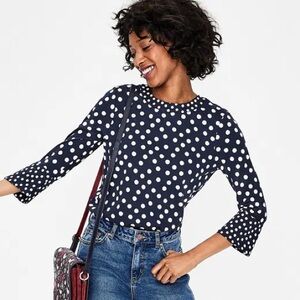 Navy blue Boden Althea jersey top